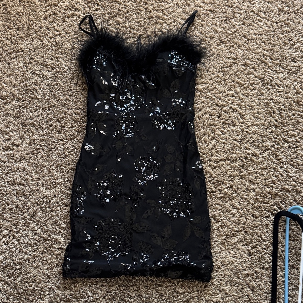Windsor Black Sequin Mini Dress